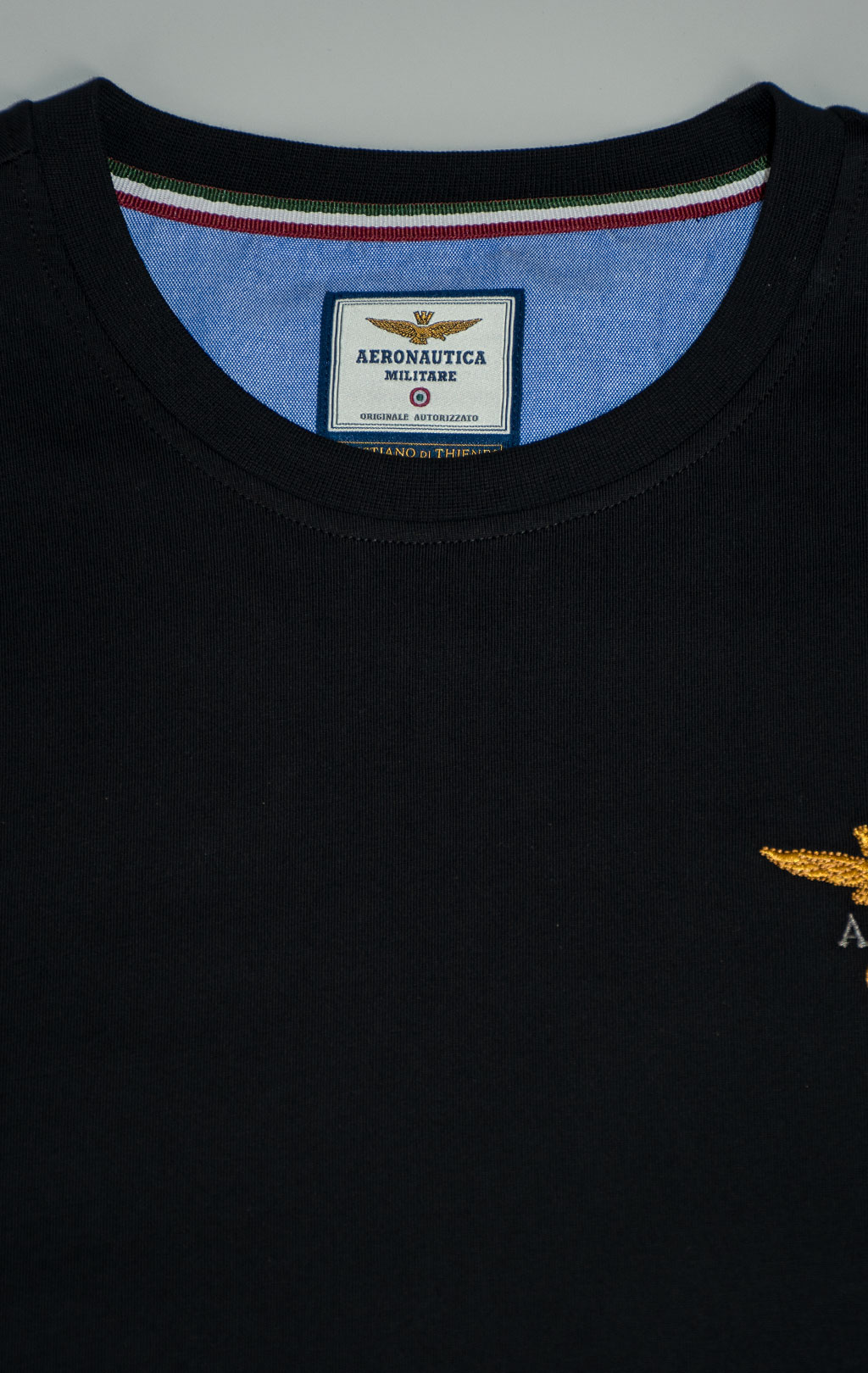 Лонгслив AERONAUTICA MILITARE big size FW 25/26/TR jet black (TS 2390) 