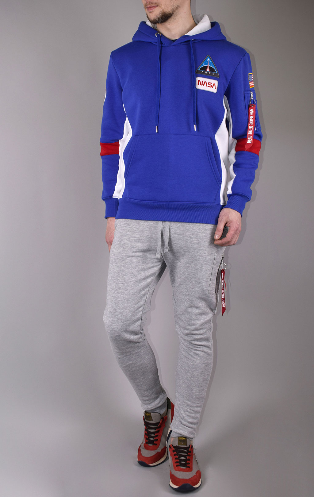 Толстовка ALPHA INDUSTRIES NASA SPACE CAMP HOODY nautical blue 