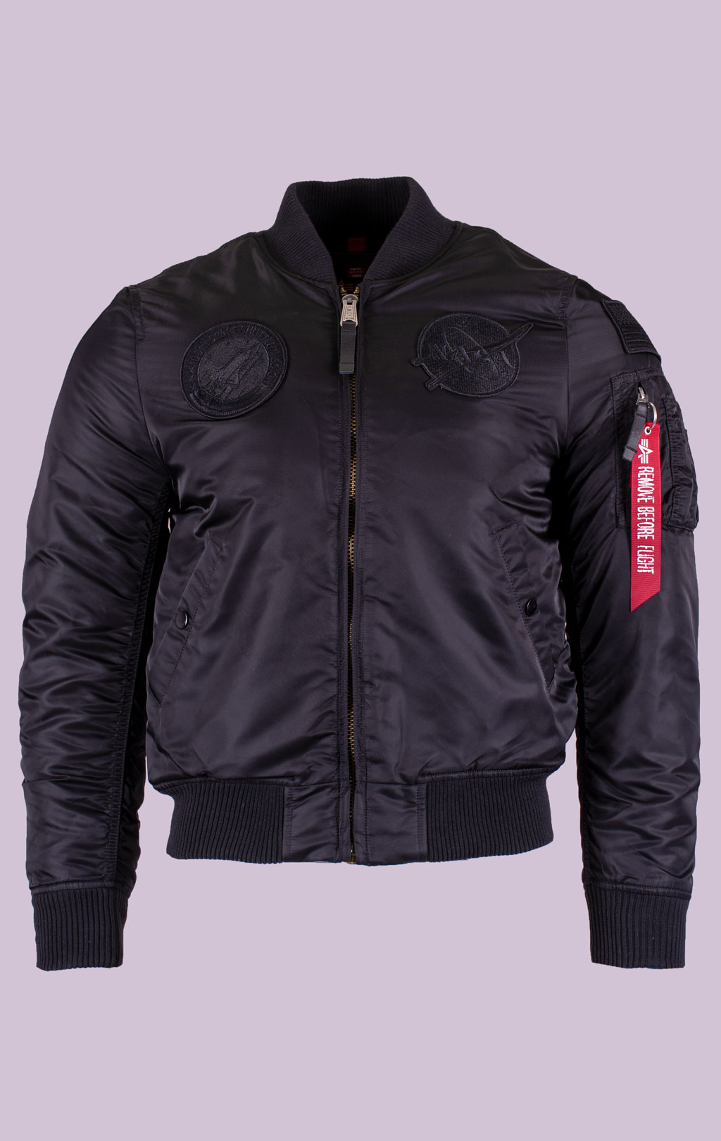 Бомбер ALPHA INDUSTRIES MA-1 VF NASA all black 