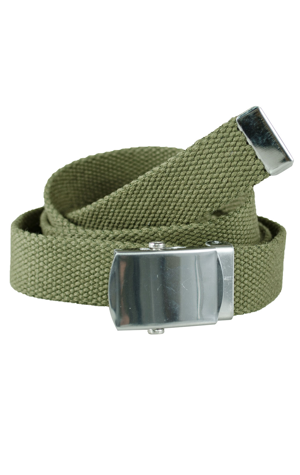 Ремень брючный брезент silver buckle olive США