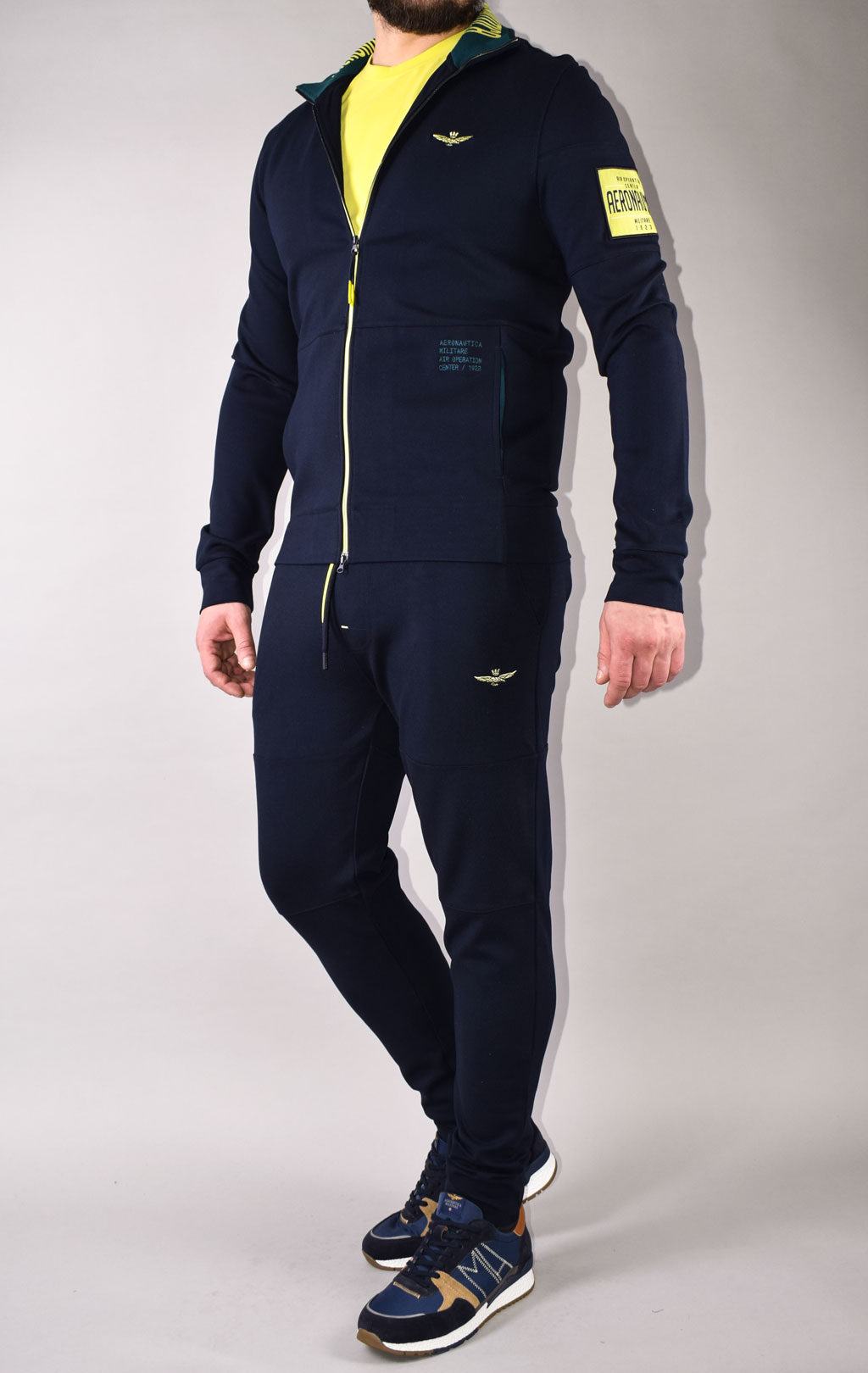 Олимпийка AERONAUTICA MILITARE big size SS 22/TR dark navy (FE 1656) 