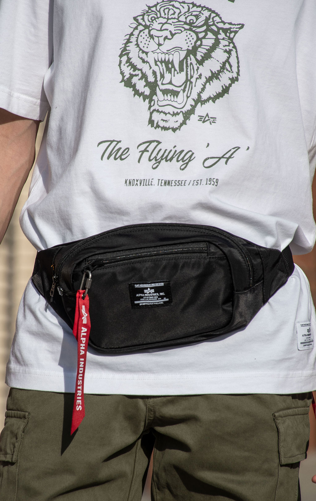 Сумка поясная ALPHA INDUSTRIES CREW WAIST BAG SS 24 black 