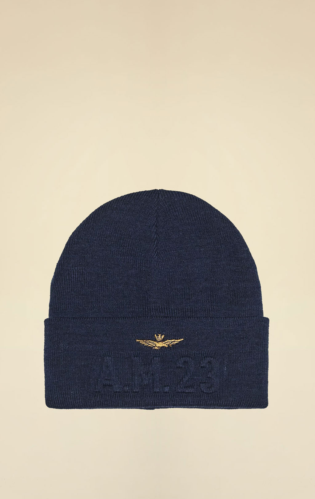Шапка вязаная AERONAUTICA MILITARE FW 26/27/CN blue navy (CU 0099) 