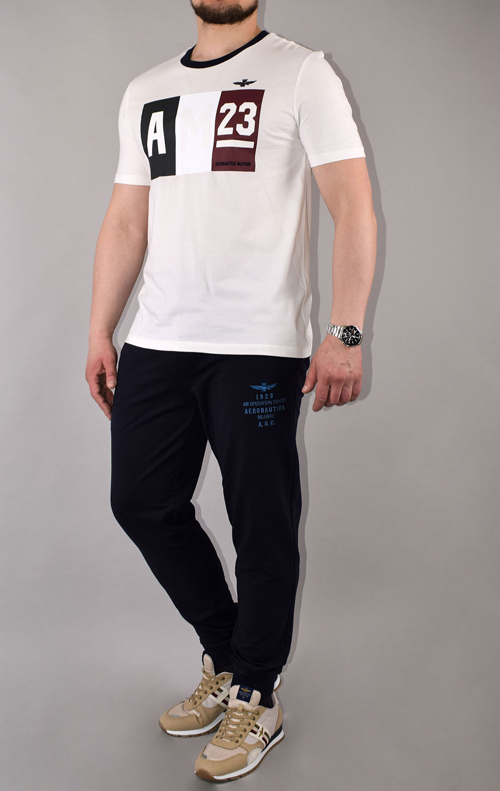 Футболка AERONAUTICA MILITARE SS 21/TR off white (TS 1866) 