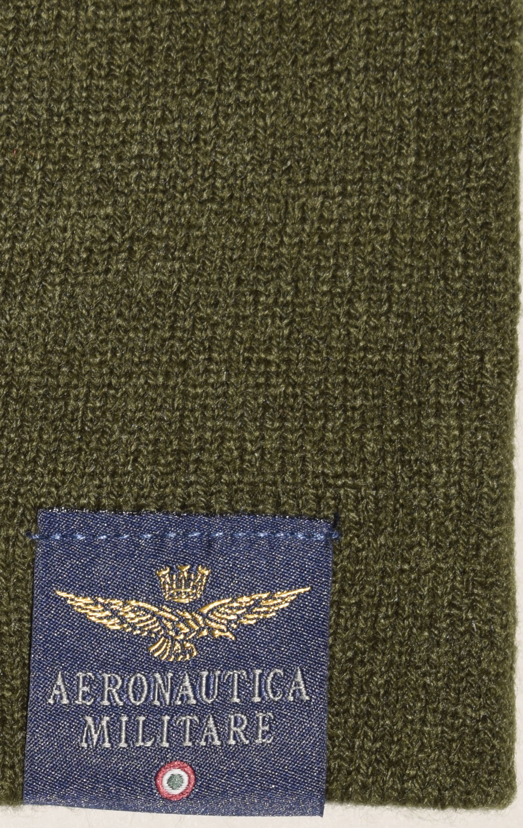 Шапка вязаная AERONAUTICA MILITARE FW 23/24/CN verde militare (CU 036)
