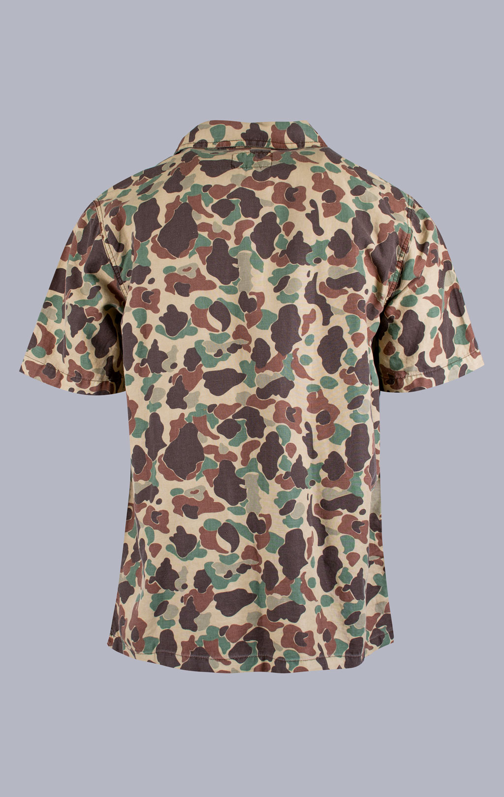 Ветровка-рубашка ALPHA INDUSTRIES SHORT SLEEVE WASHED FATIGUE SHIRT JACKET SS 24 m green frogskin camo 
