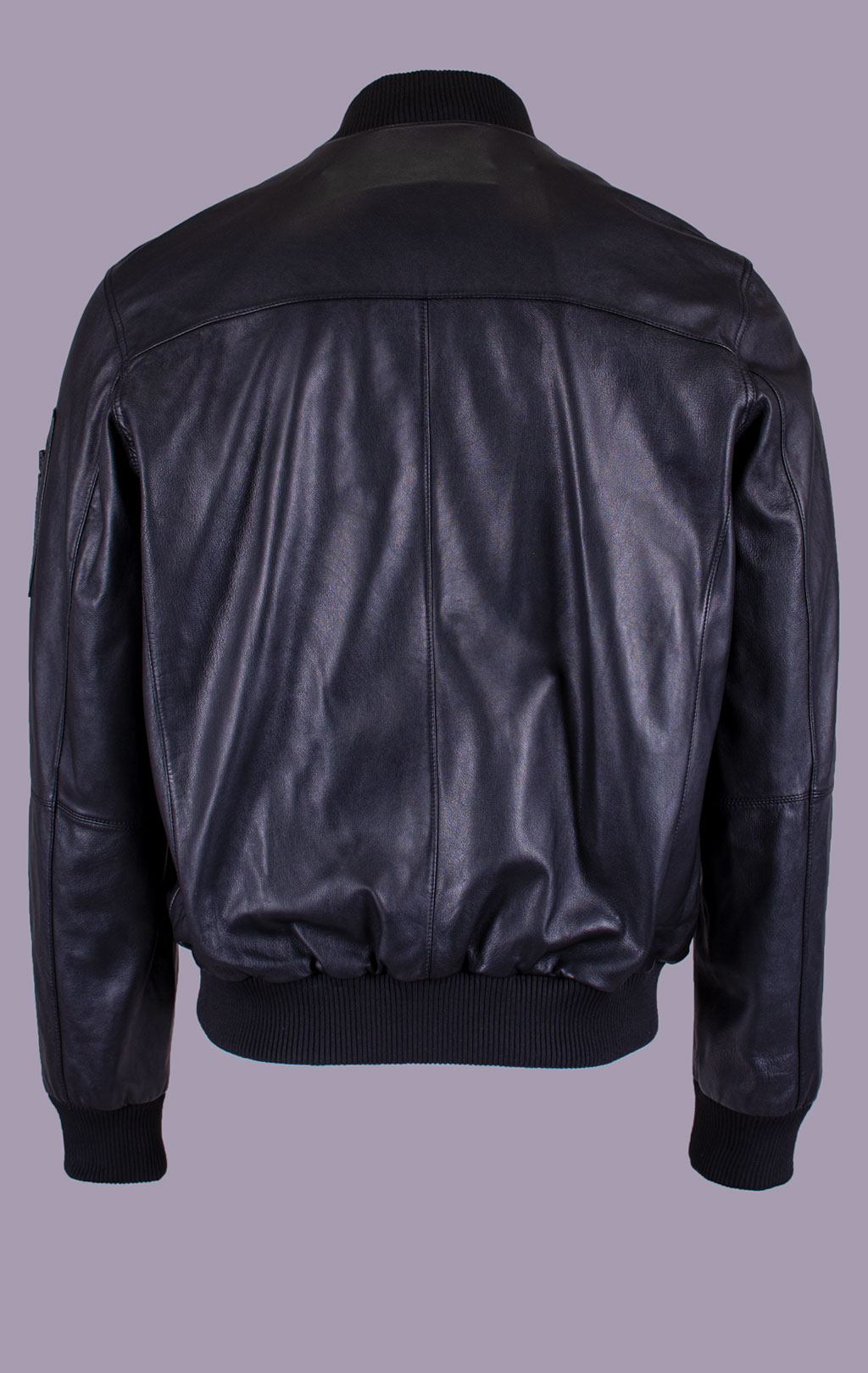 Куртка-бомбер AERONAUTICA MILITARE big size кожа SS 26/IN nero (PN 5053) 
