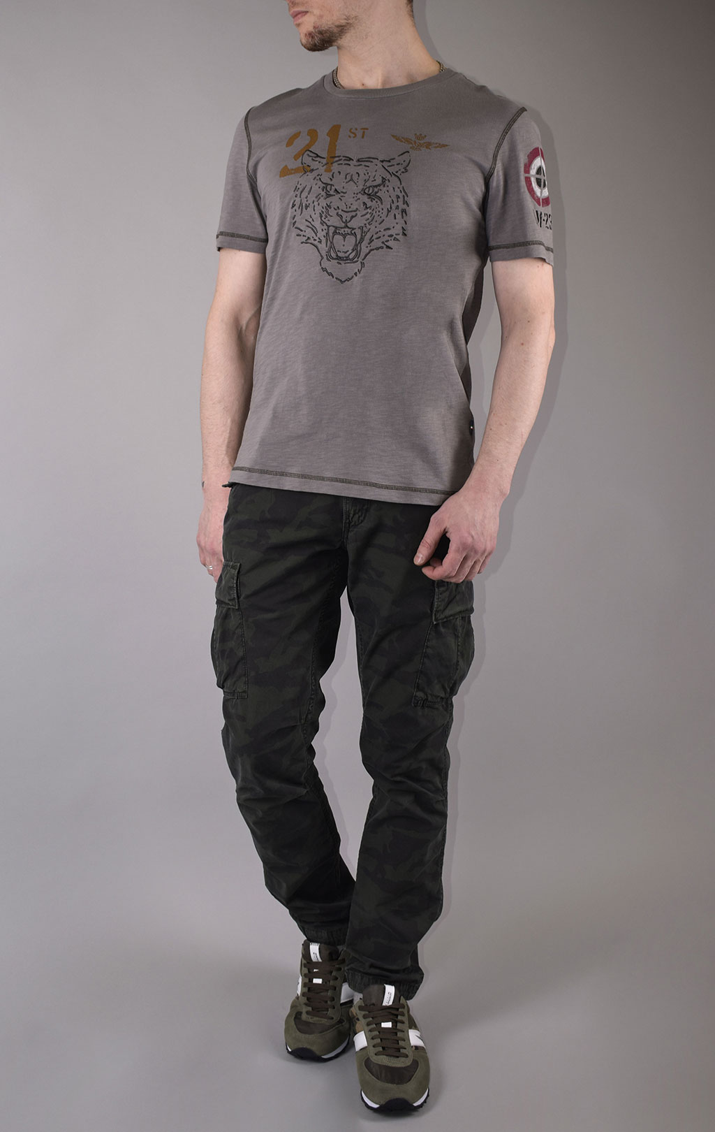 Футболка AERONAUTICA MILITARE SS 20/IN grigio topo (TS 1729) 