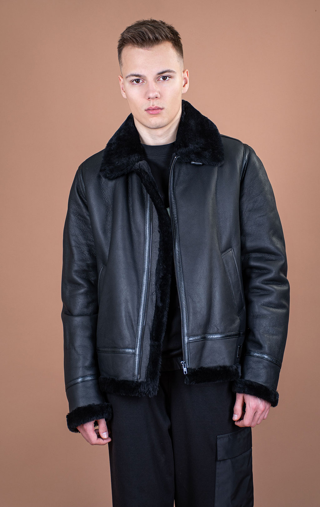 Куртка-пилот KODZIC B-3 овчина black (1251) 