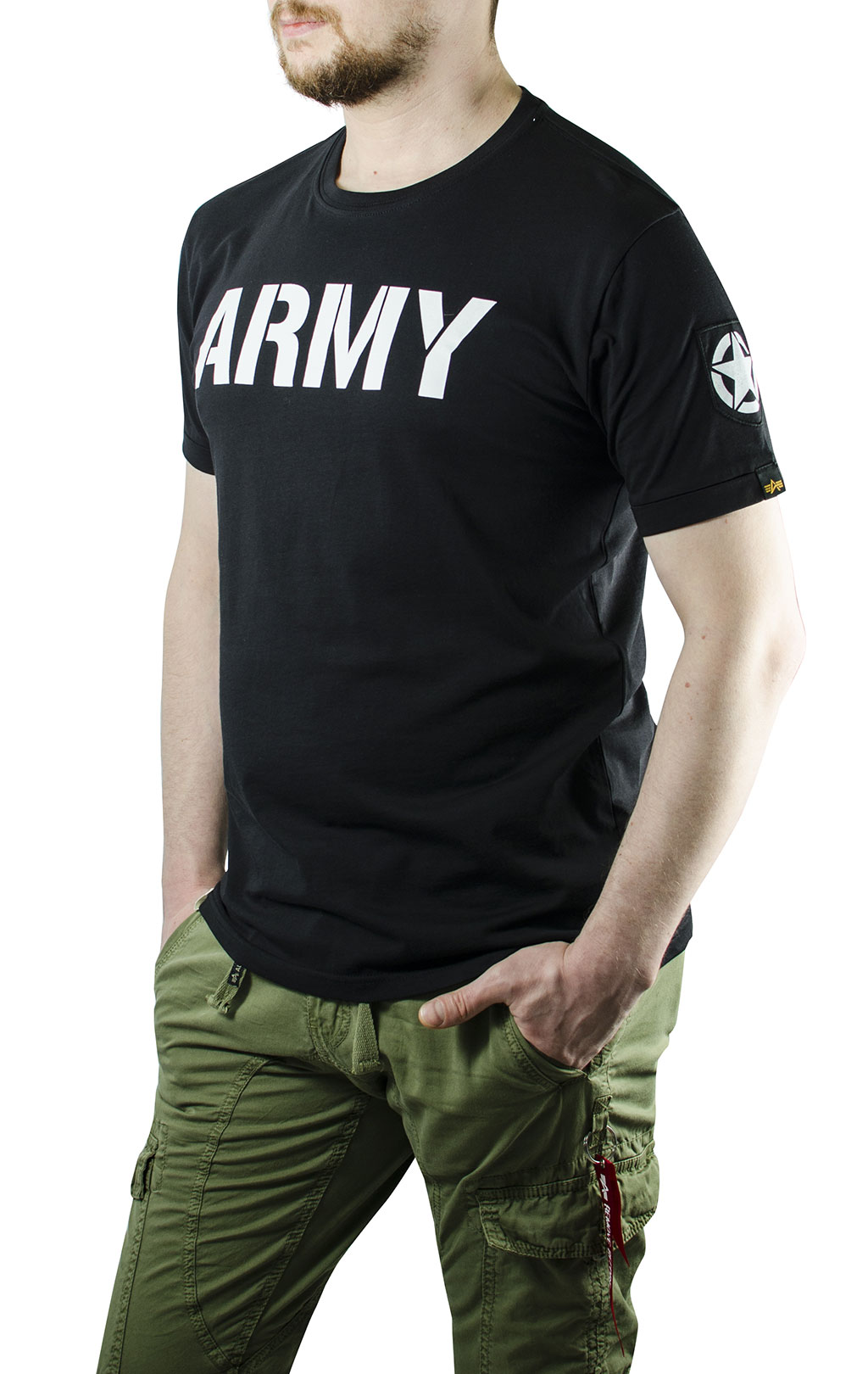 Футболка ALPHA INDUSTRIES ARMY T black 