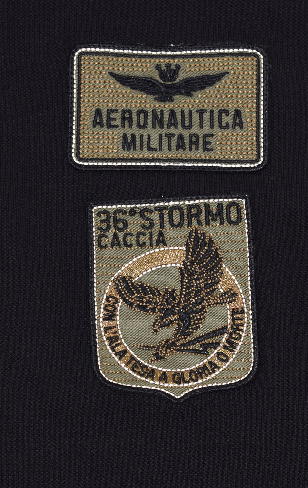 Футболка-поло AERONAUTICA MILITARE SS 21/TR jet black (PO 1538) 