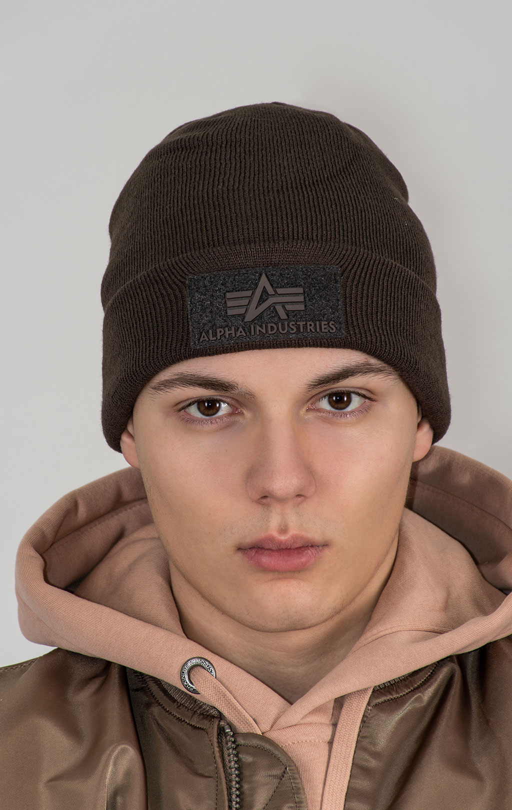 Шапка ALPHA INDUSTRIES VLC BEANIE hunter brown 