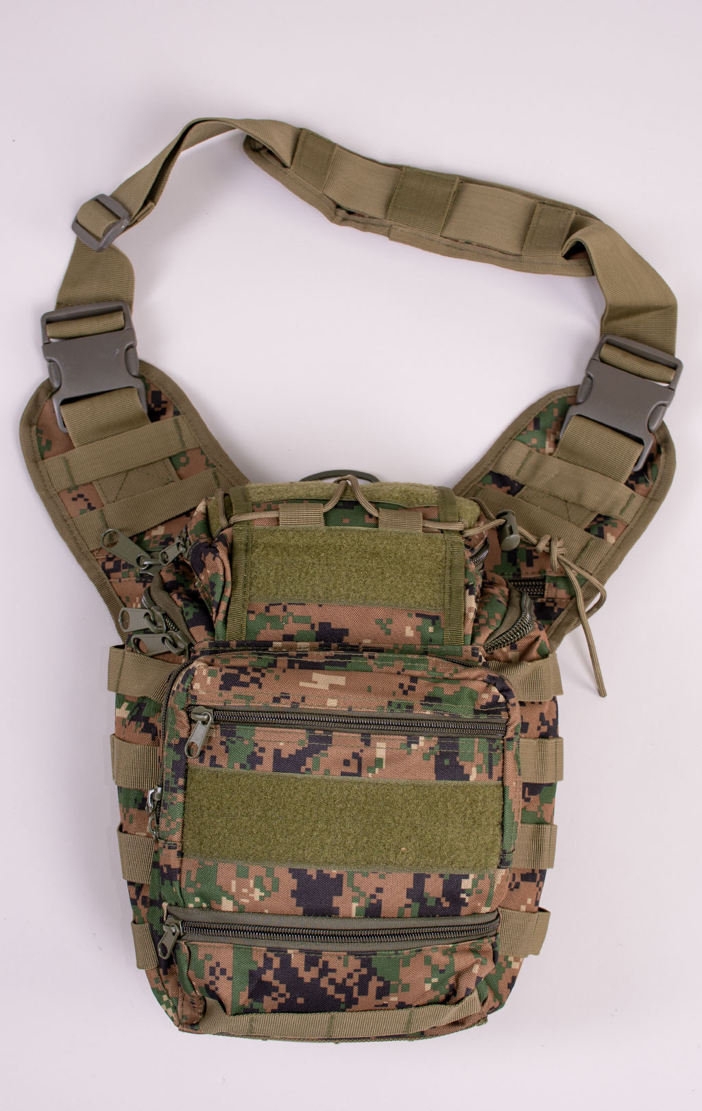 Сумка через плечо тактическая Hausheng SLING MOLLE 25x15x30 digital woodland PK-402 