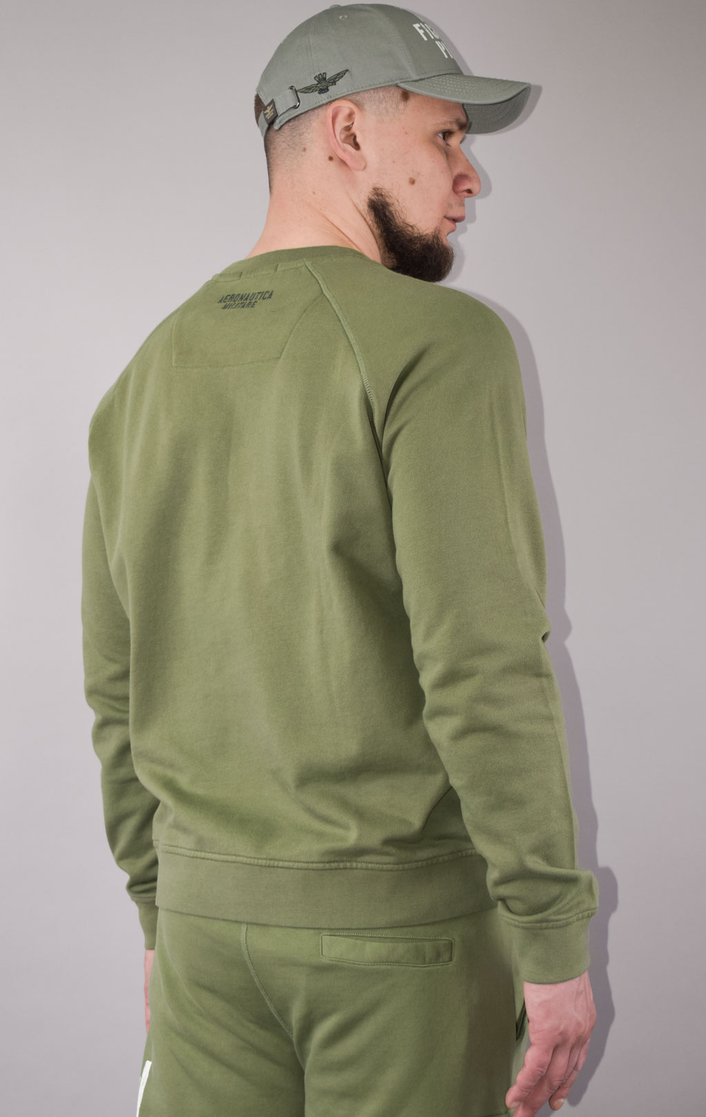 Свитшот AERONAUTICA MILITARE SS 23/TR verde militare (FE 1744) 