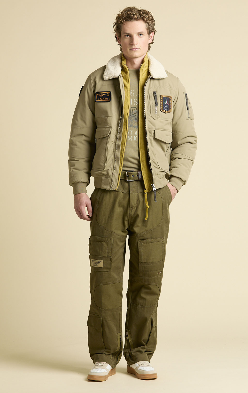 Брюки-карго AERONAUTICA MILITARE ANTI-G плотные FW 25/26/AL dark olive (PA 1696) 