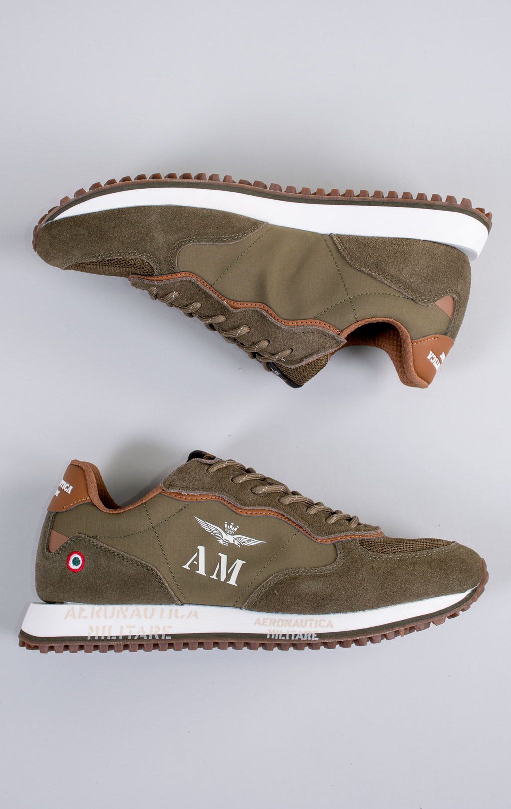 Кроссовки AERONAUTICA MILITARE (SC 0320) SS 26/CN verde militare 