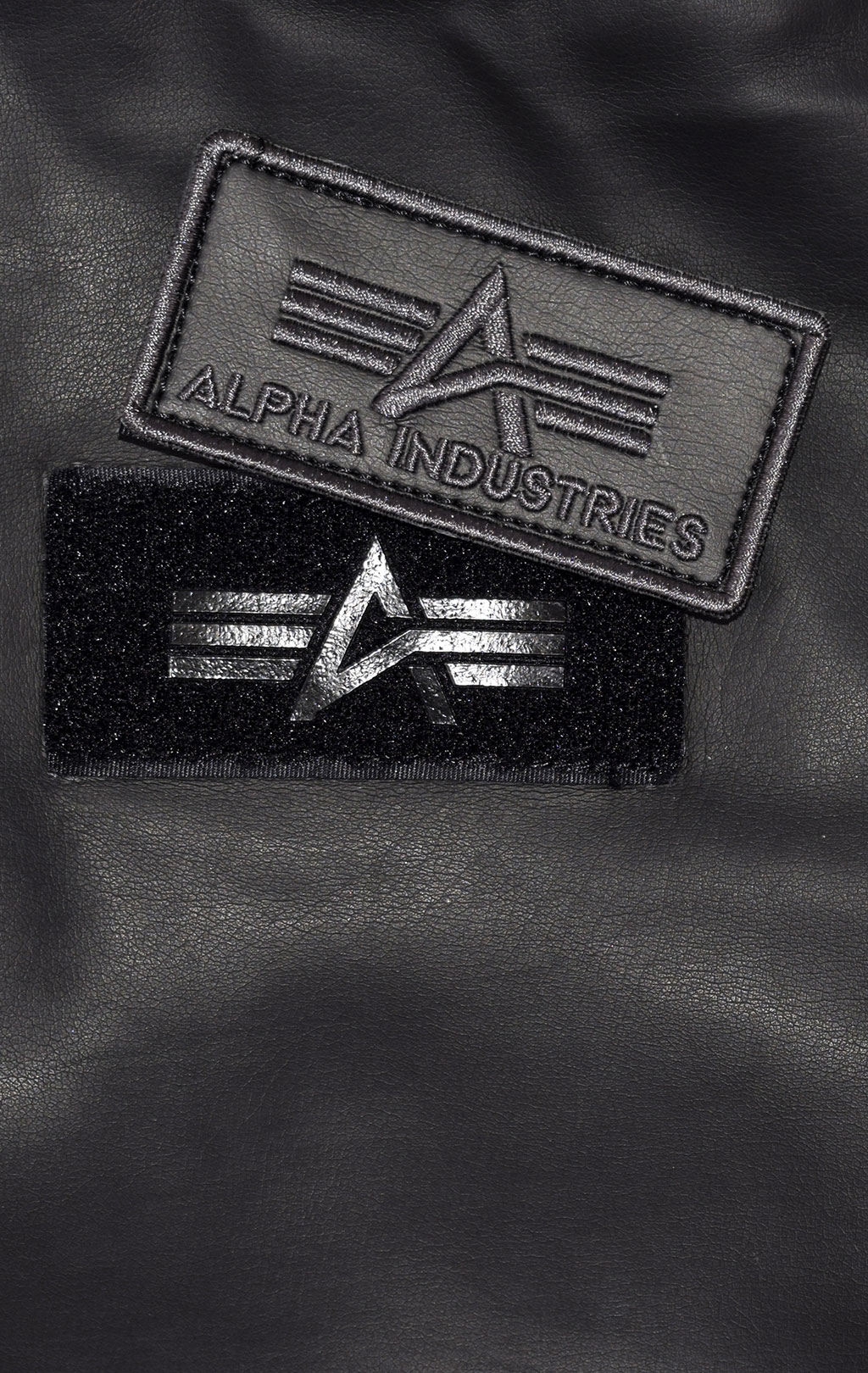 Куртка-бомбер лётная ALPHA INDUSTRIES D-Tec FL MA-1 экокожа black/black 