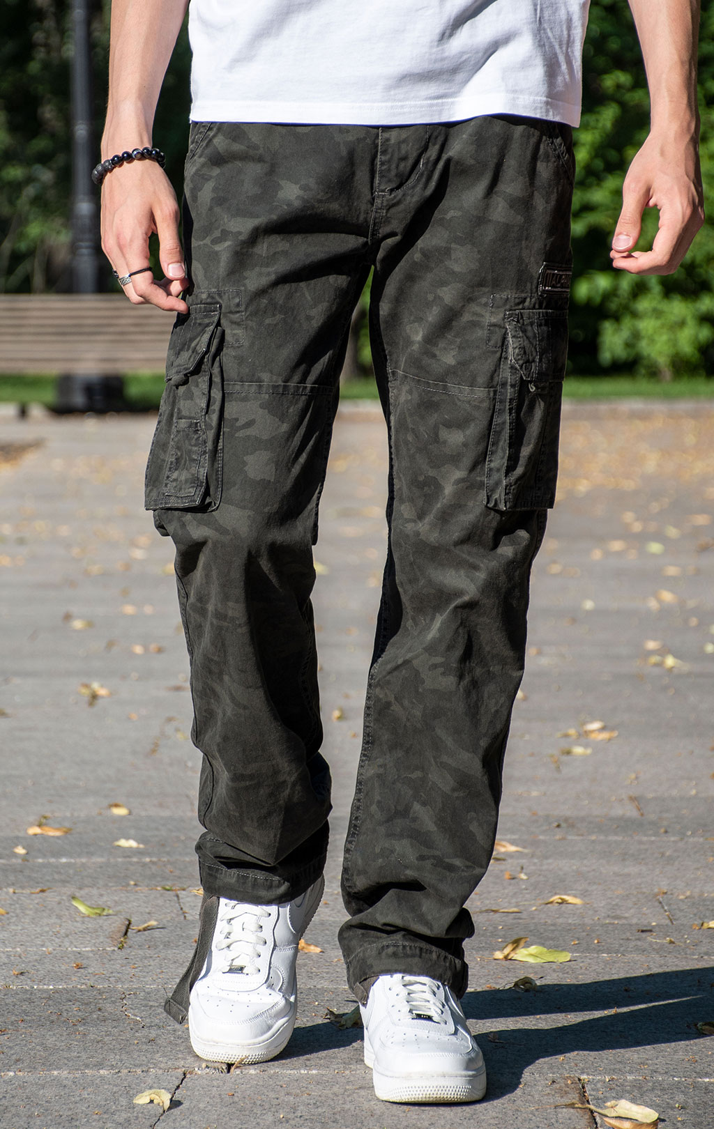 Брюки-карго ALPHA INDUSTRIES JET PANT black camo (#101212) 