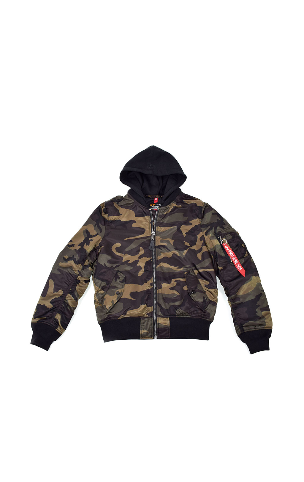 Куртка-бомбер ALPHA INDUSTRIES NATUS MA-1 dark woodland camo 