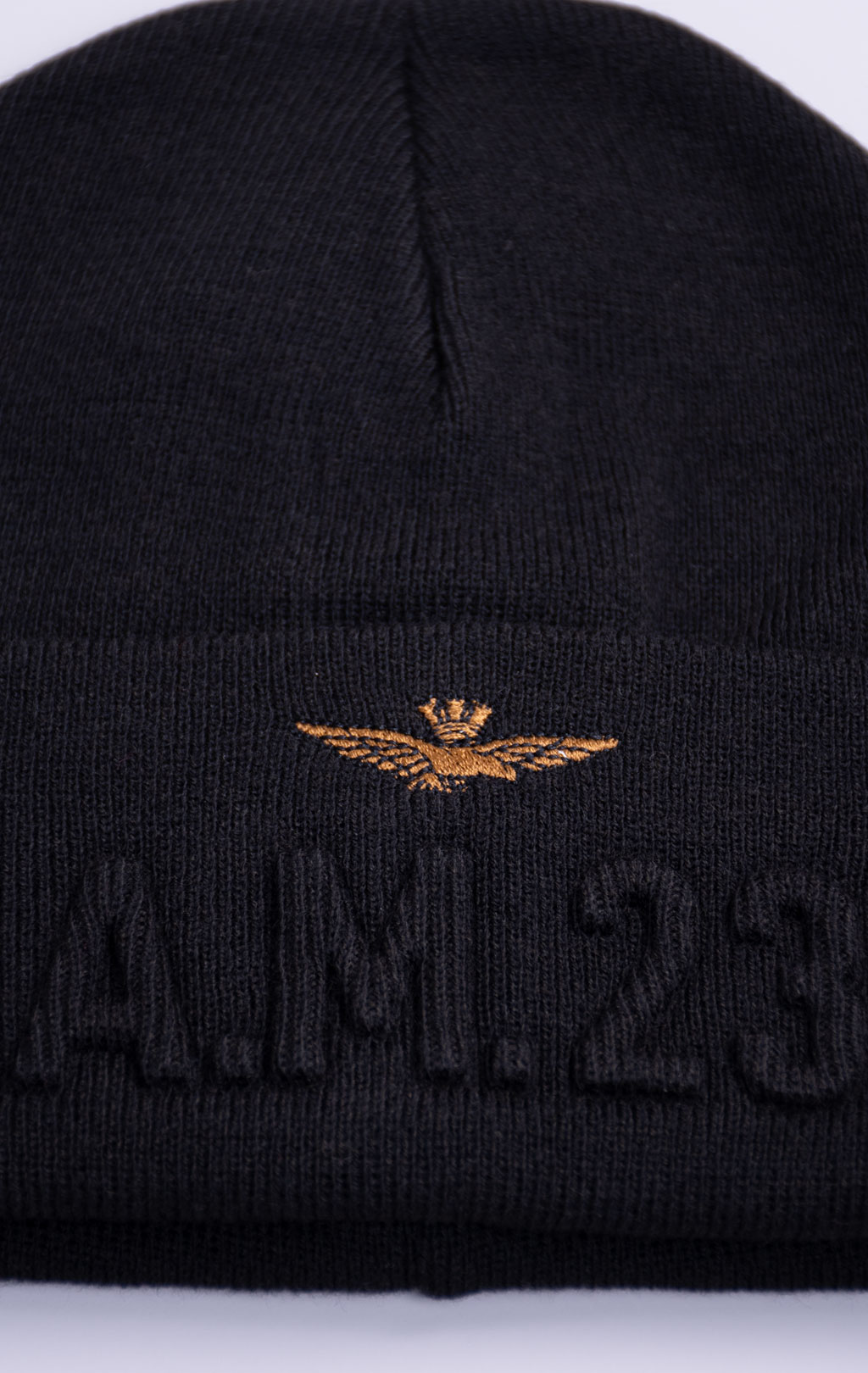 Шапка вязаная AERONAUTICA MILITARE FW 26/27/CN jet black (CU 0099) 