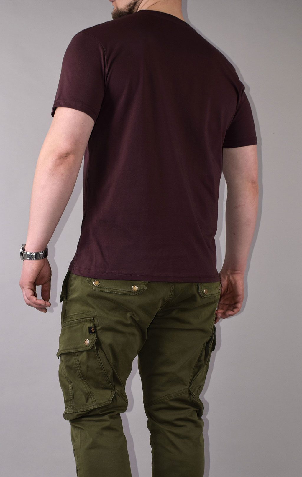 Футболка ALPHA INDUSTRIES BASIC T deep maroon 