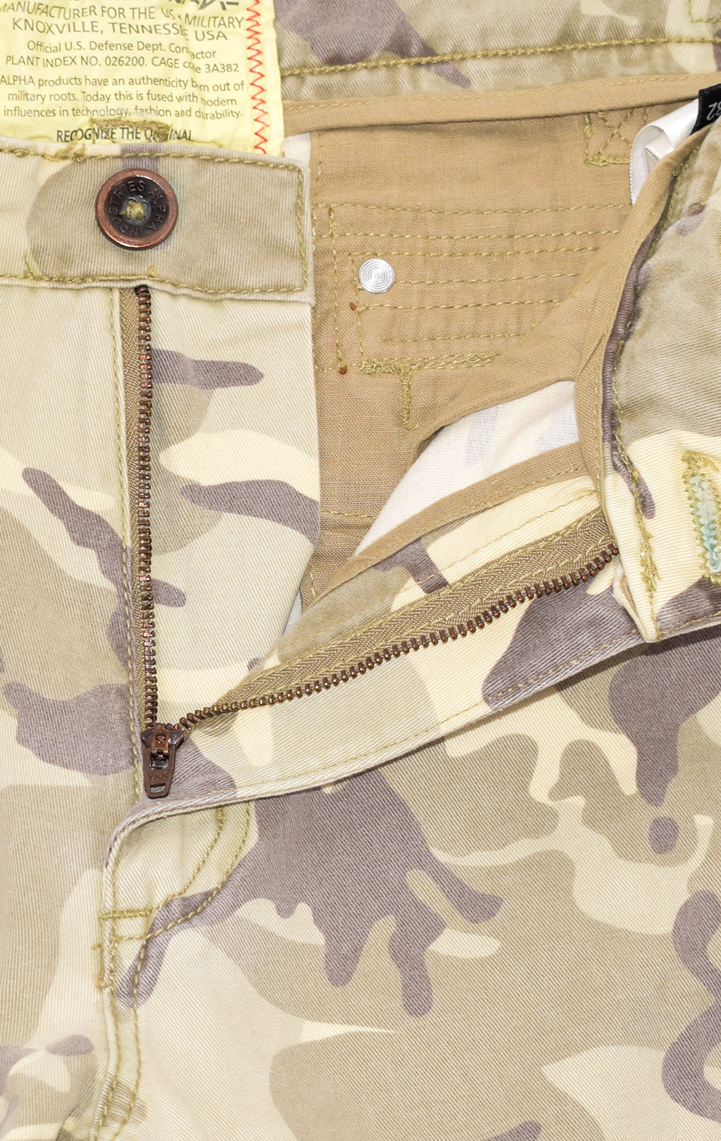 Брюки-карго ALPHA INDUSTRIES TOUGH C camo desert 