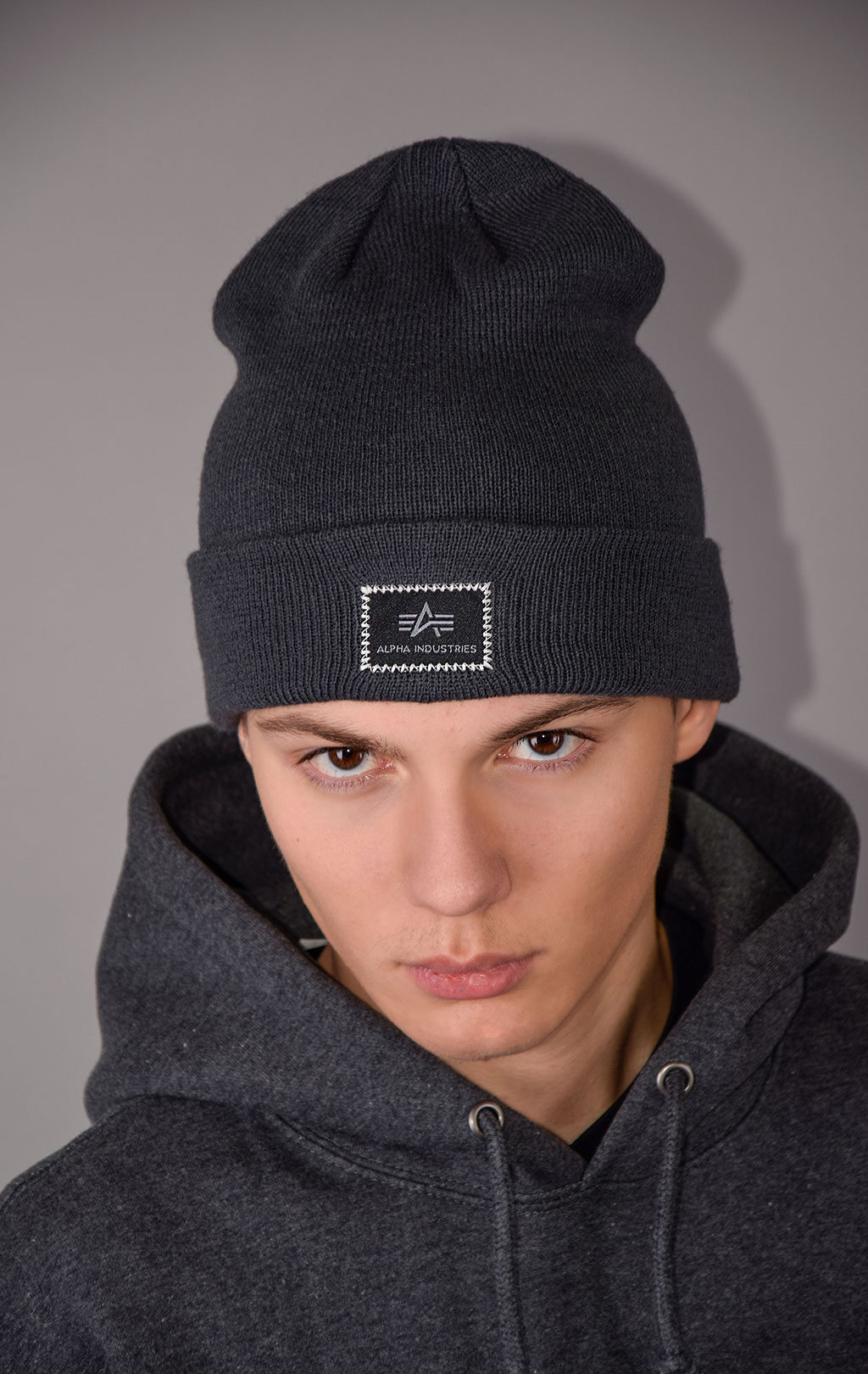 Шапка ALPHA INDUSTRIES X-FIT BEANIE rep. grey 