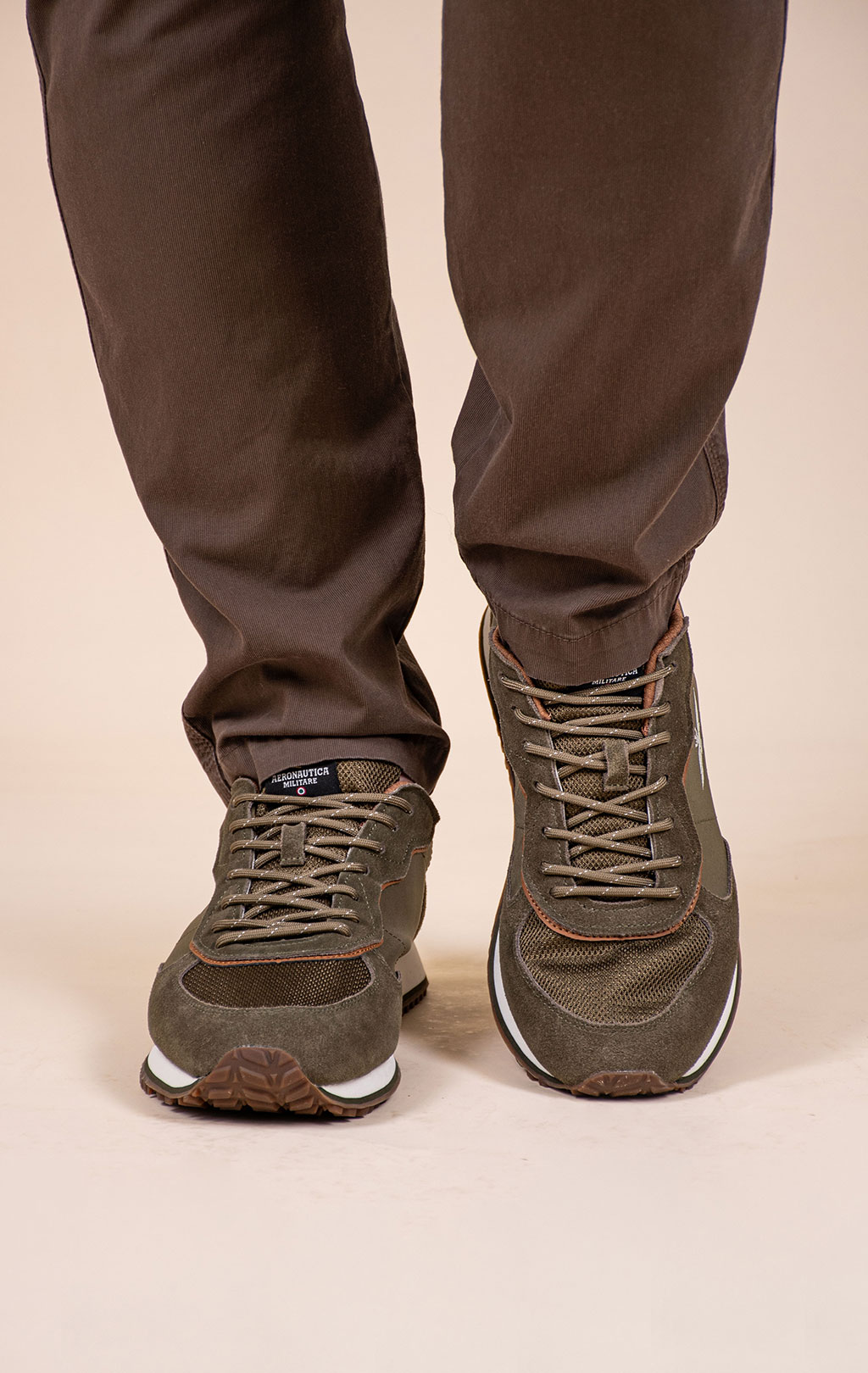 Кроссовки AERONAUTICA MILITARE (SC 0320) SS 26/CN verde militare 