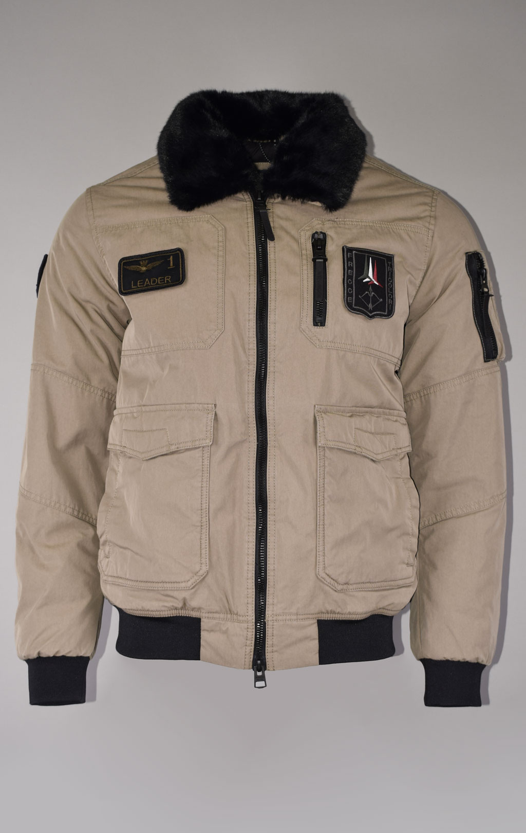 Куртка-пилот AERONAUTICA MILITARE FW 22/23 m/BD tortora (AB 2041) 