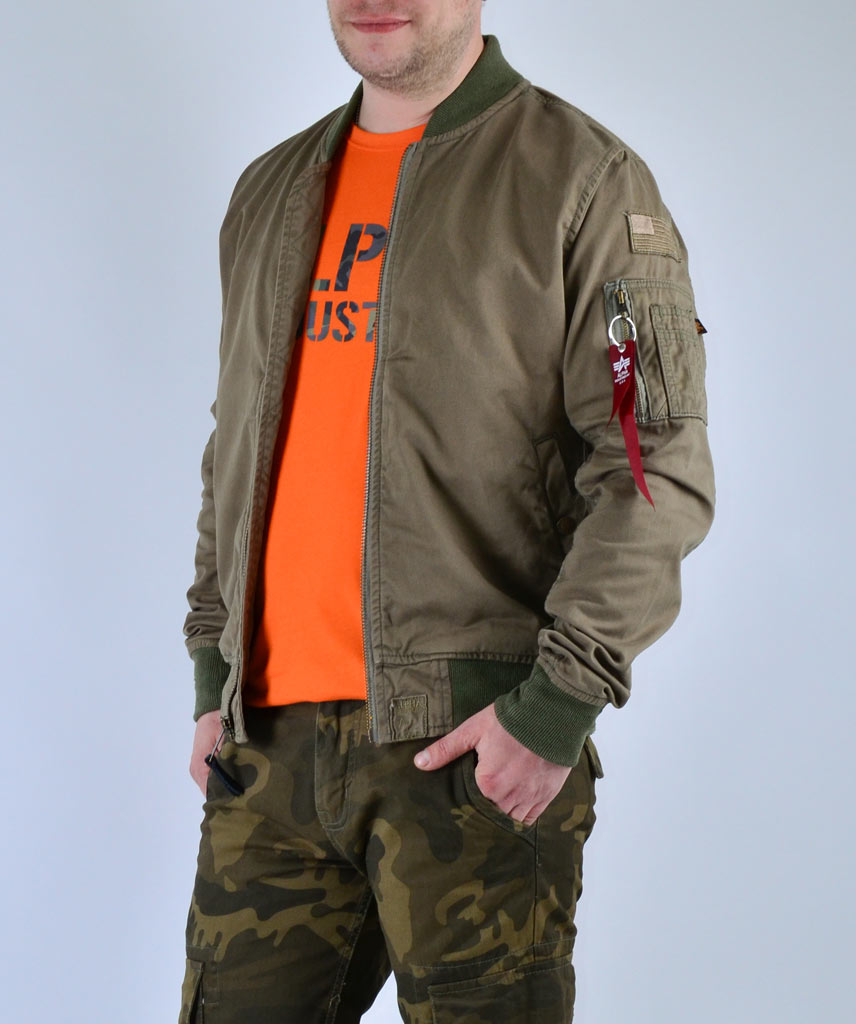 Ветровка-бомбер ALPHA INDUSTRIES GROUND CREW II MA-1 olive 