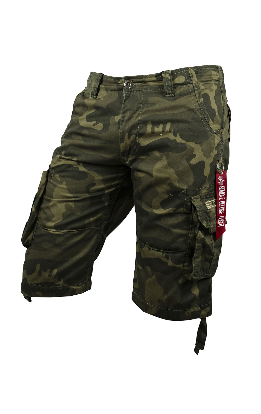 Шорты ALPHA INDUSTRIES JET big size olive camo 