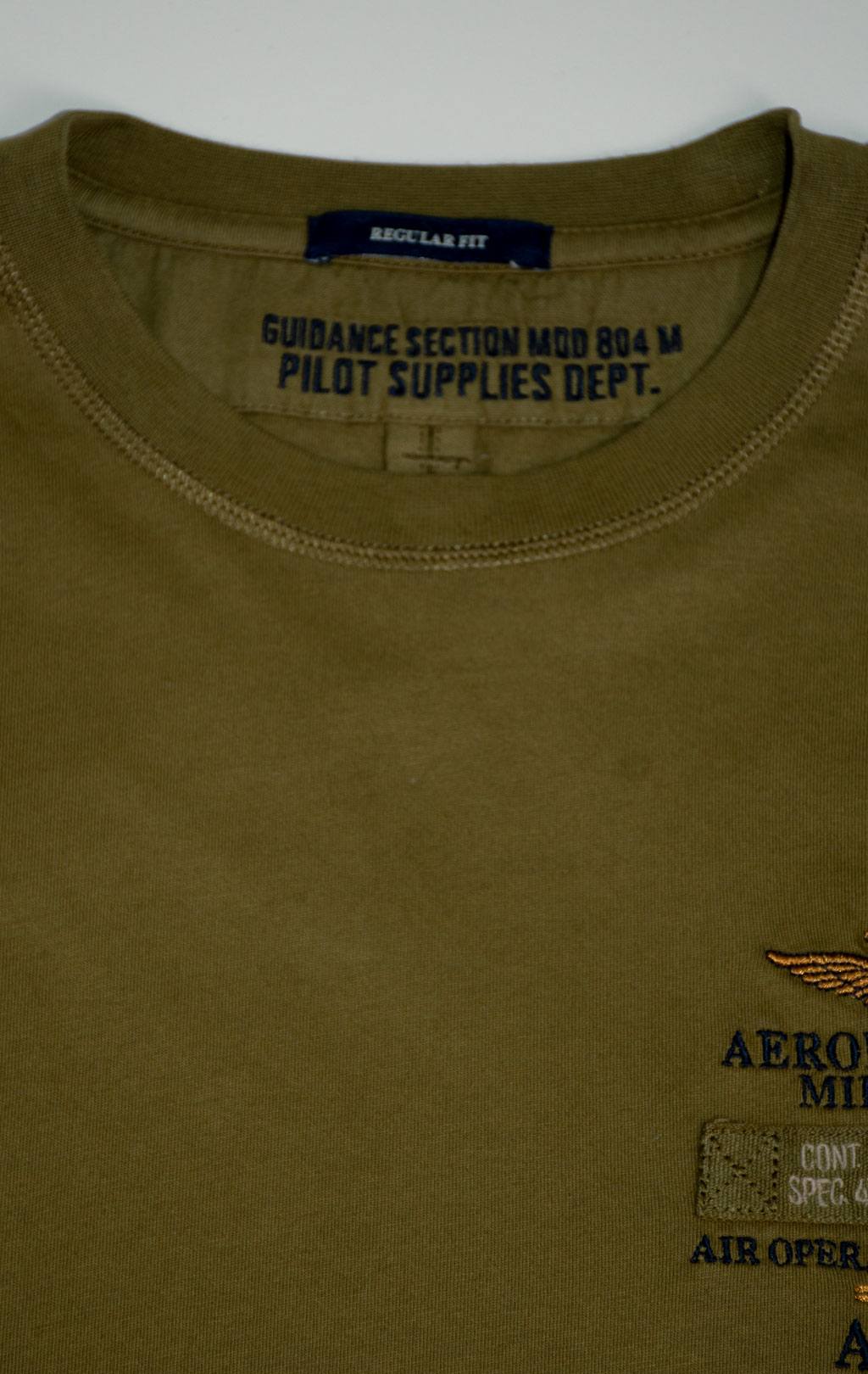 Лонгслив AERONAUTICA MILITARE FW 25/26/TR dark olive (TS 2470) 