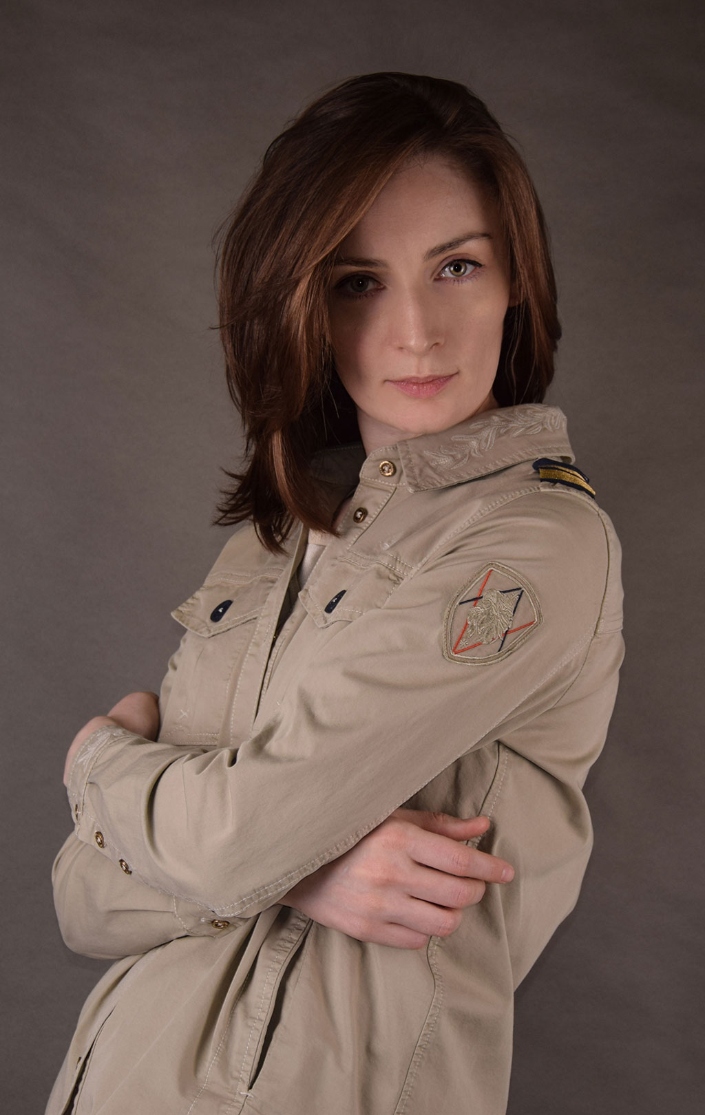 Женская ветровка лёгкая AERONAUTICA MILITARE SS19 beige (AB 1757) 