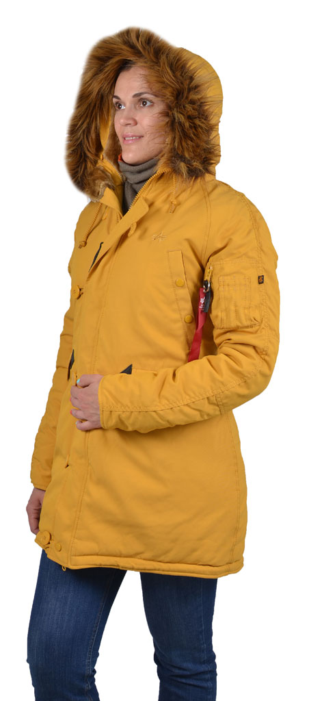 Женская аляска ALPHA INDUSTRIES EXPLORER mustard 