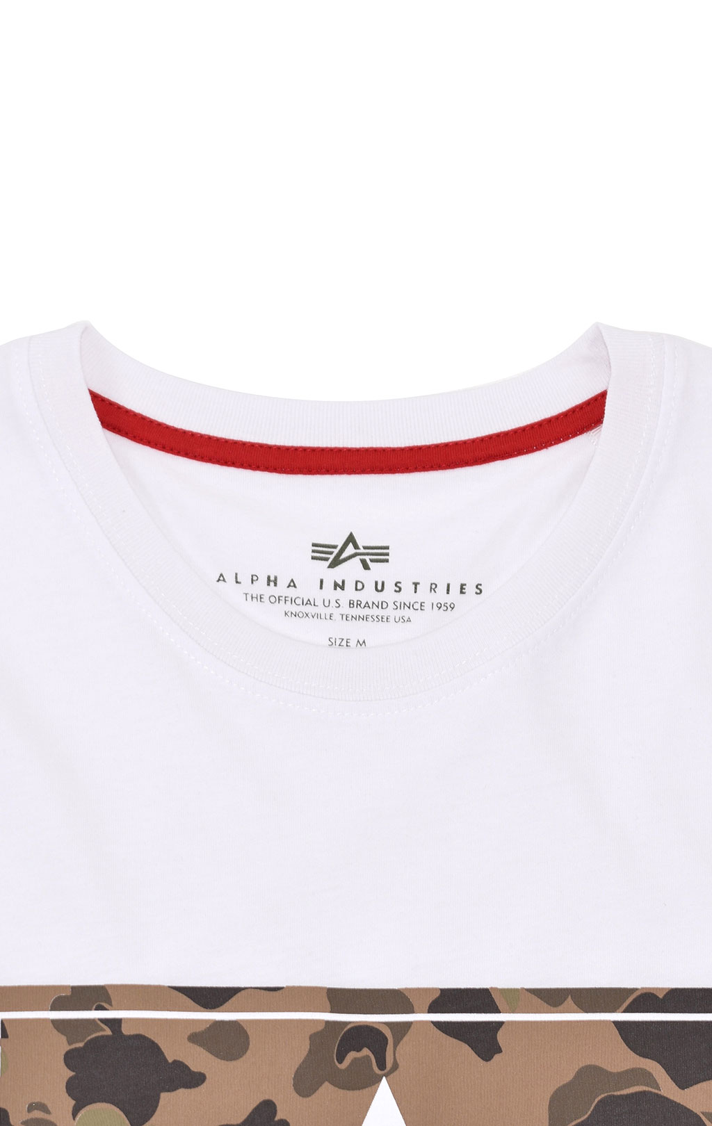 Футболка ALPHA INDUSTRIES CAMO BLOCK T white 