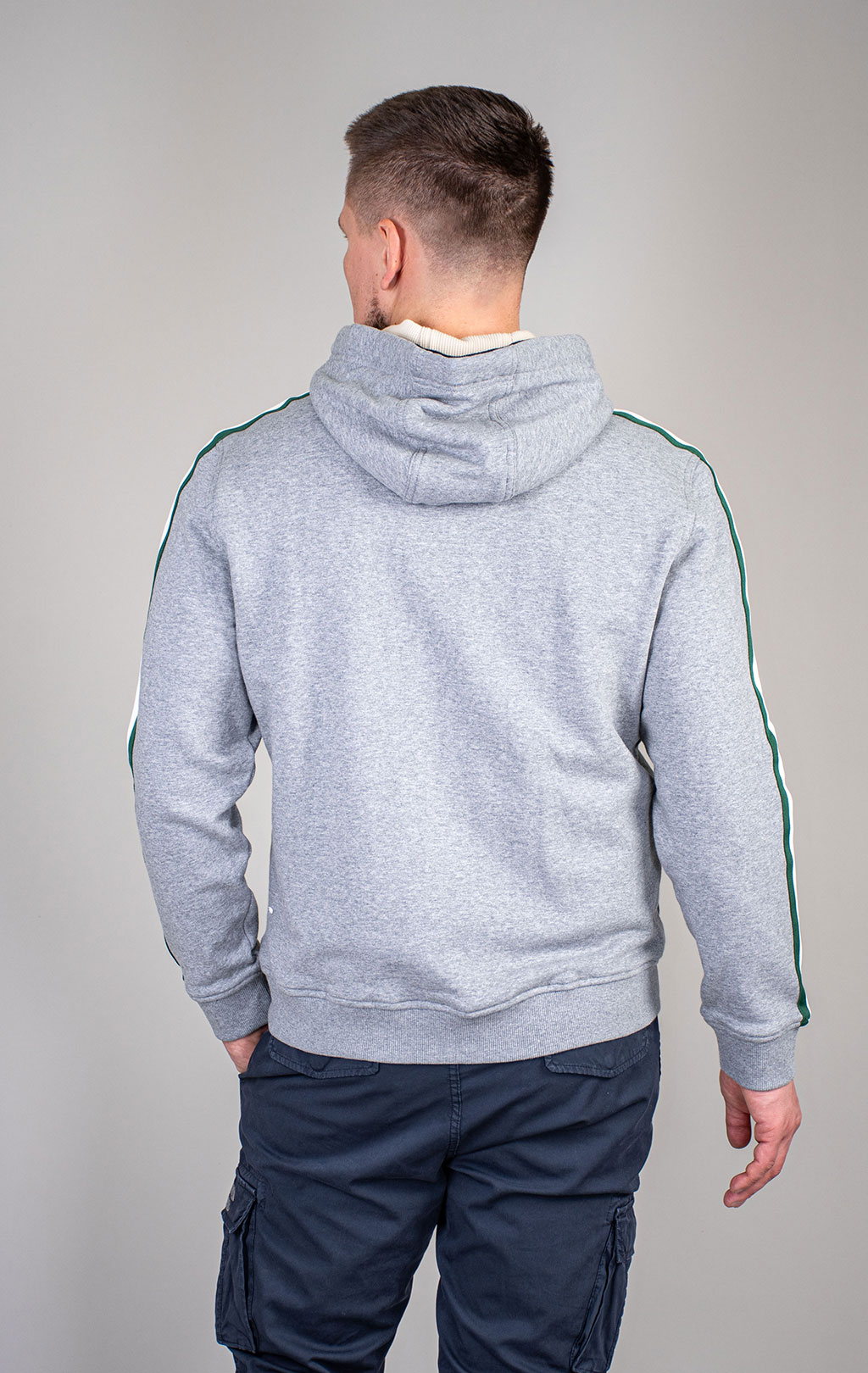 Толстовка с капюшоном AERONAUTICA MILITARE SS 26/BD grigio melange (FE 2070) 