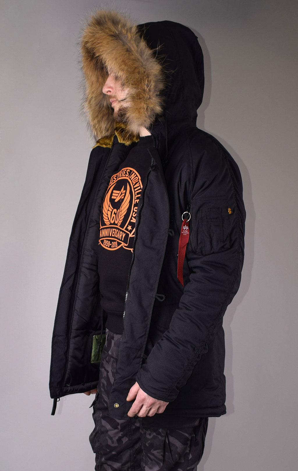 Аляска ALPHA INDUSTRIES EXPLORER натур. мех black 