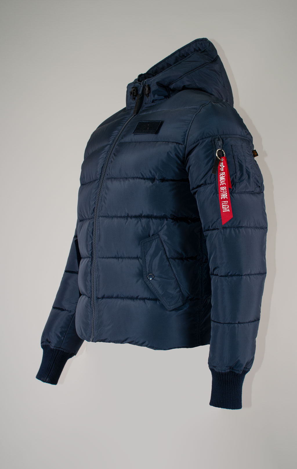 Куртка ALPHA INDUSTRIES HOODED PUFFER ALPHA FD rep. blue 