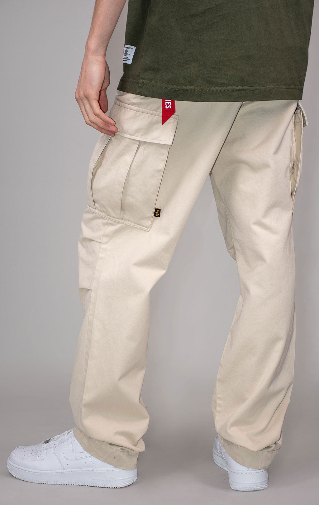 Брюки-карго парашюты ALPHA INDUSTRIES M-65 PANT плотные SS 24 m limestone 