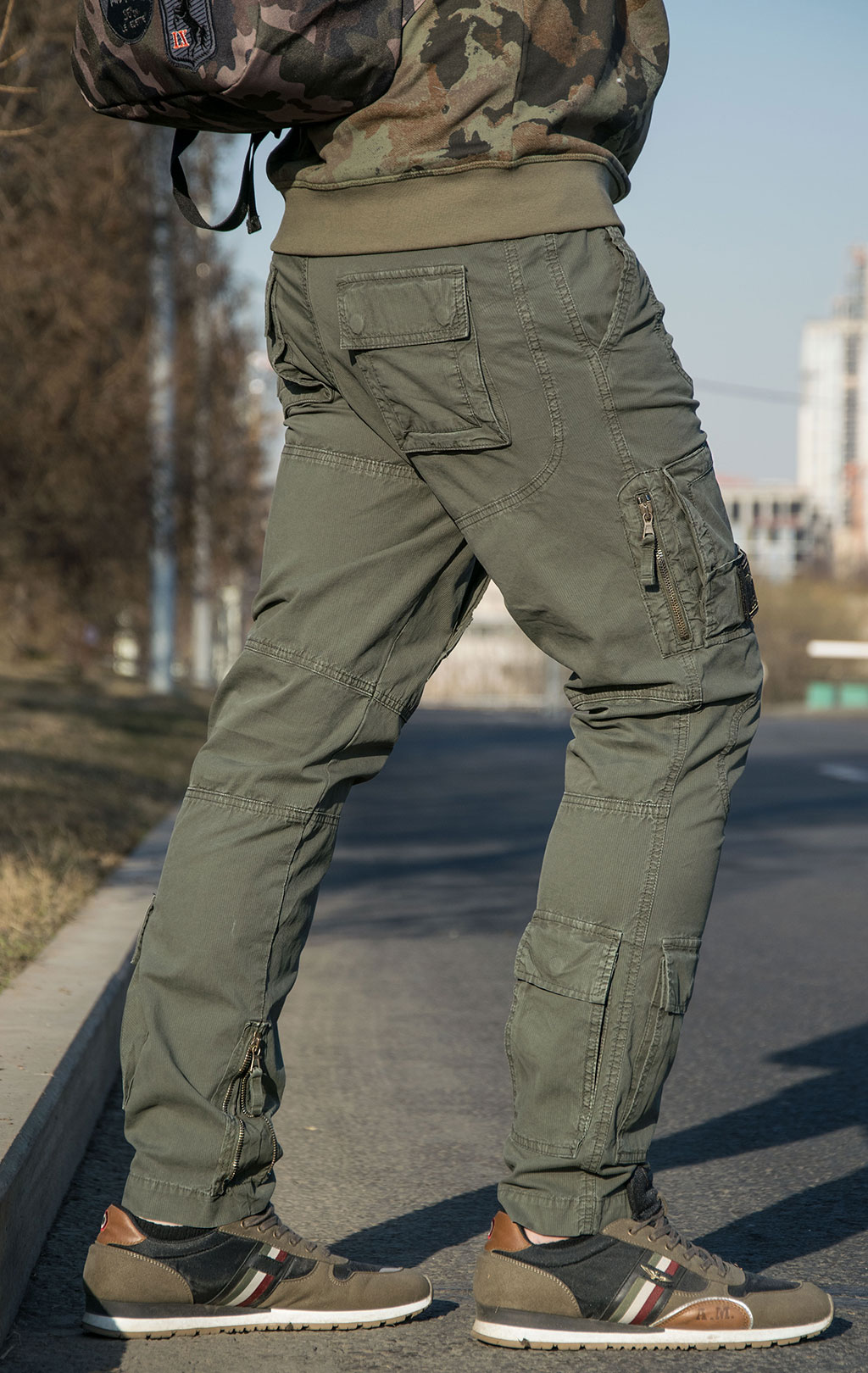 Брюки-карго AERONAUTICA MILITARE SS 22/AL verde militare (PA 1478) 