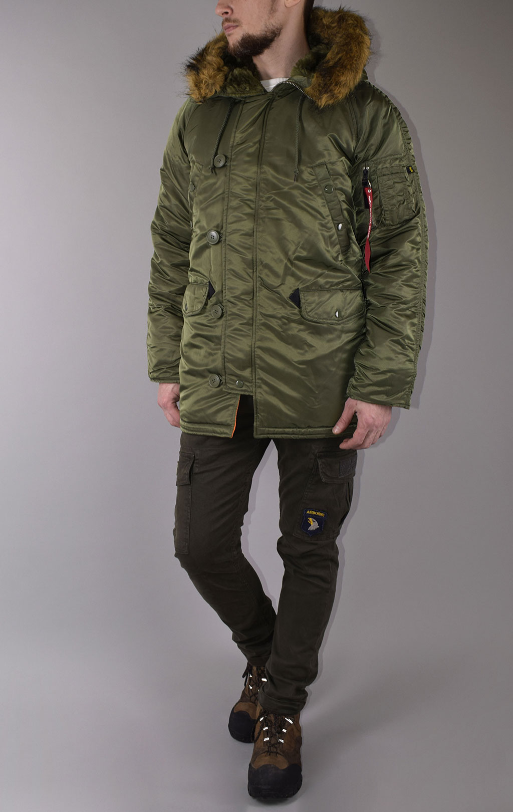 Аляска ALPHA INDUSTRIES SLIM FIT GEN-I N-3B sage/orange 