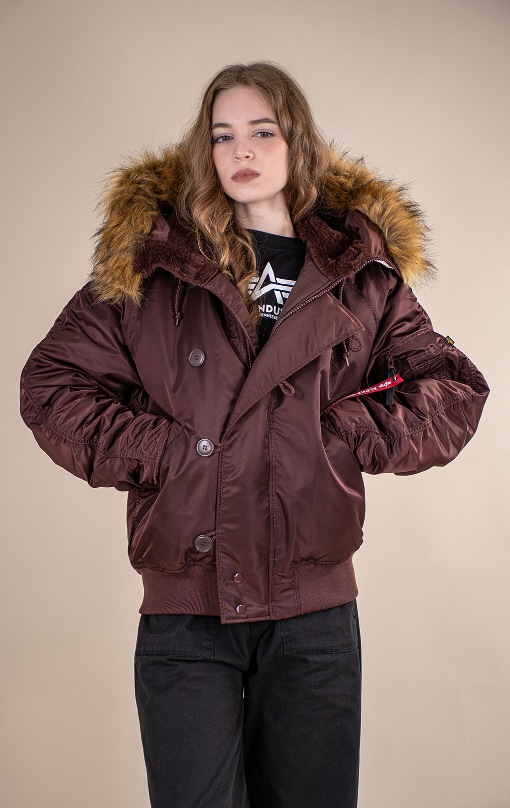 Аляска короткая ALPHA INDUSTRIES N-2B HERITAGE FIT PARKA FW 26/27 cocoa 