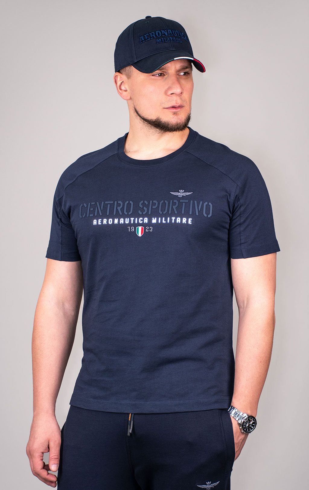 Футболка AERONAUTICA MILITARE SS 24/TR blue navy (TS 2207) 