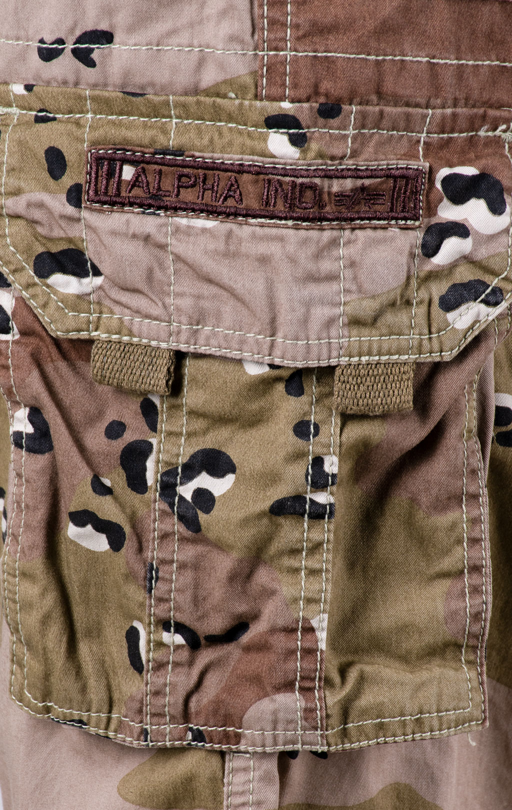 Шорты карго ALPHA INDUSTRIES JET chocolate chip 