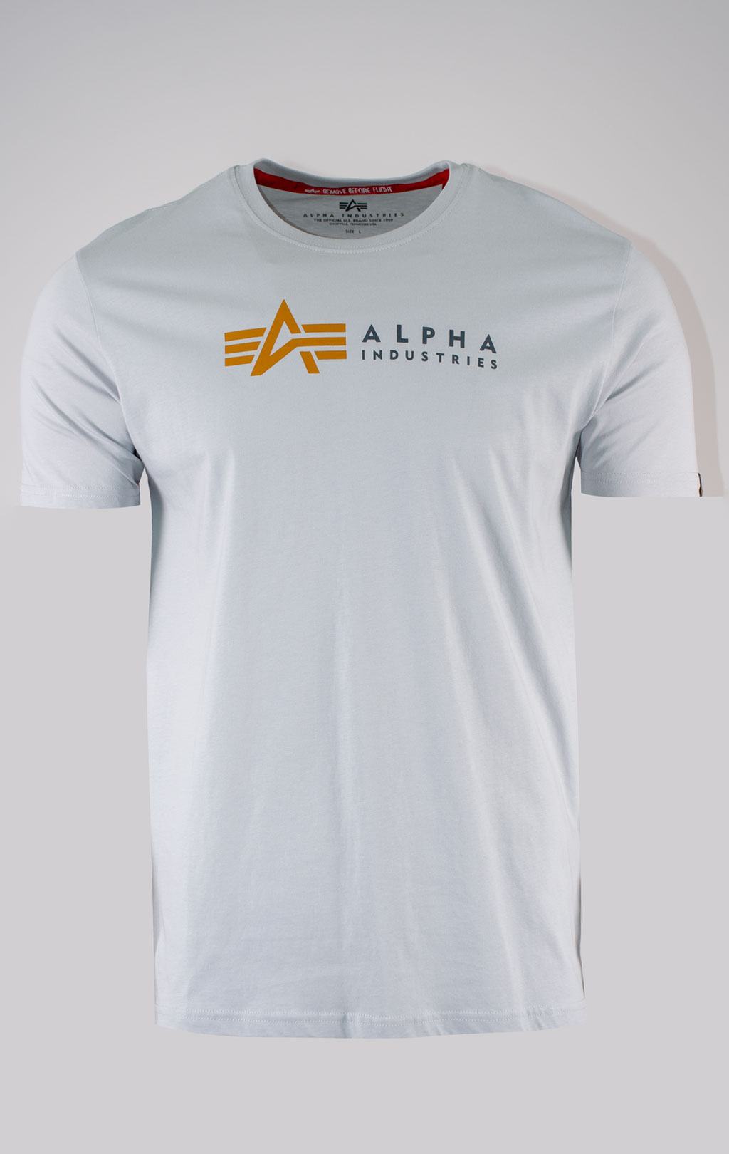 Футболка ALPHA INDUSTRIES ALPHA LABEL T pastel grey 