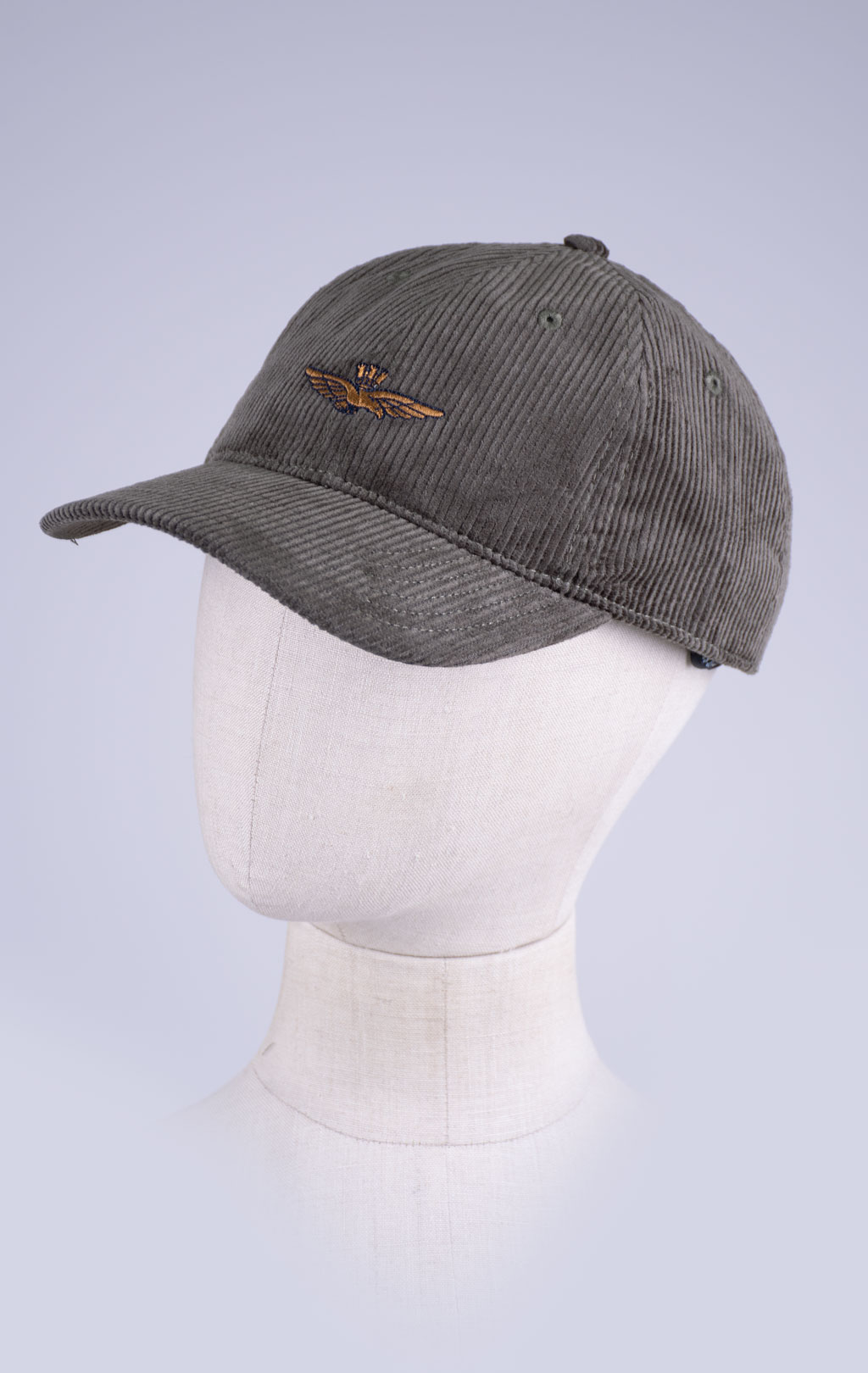 Бейсболка AERONAUTICA MILITARE вельвет FW 26/27/CN field green (HA 1262) 