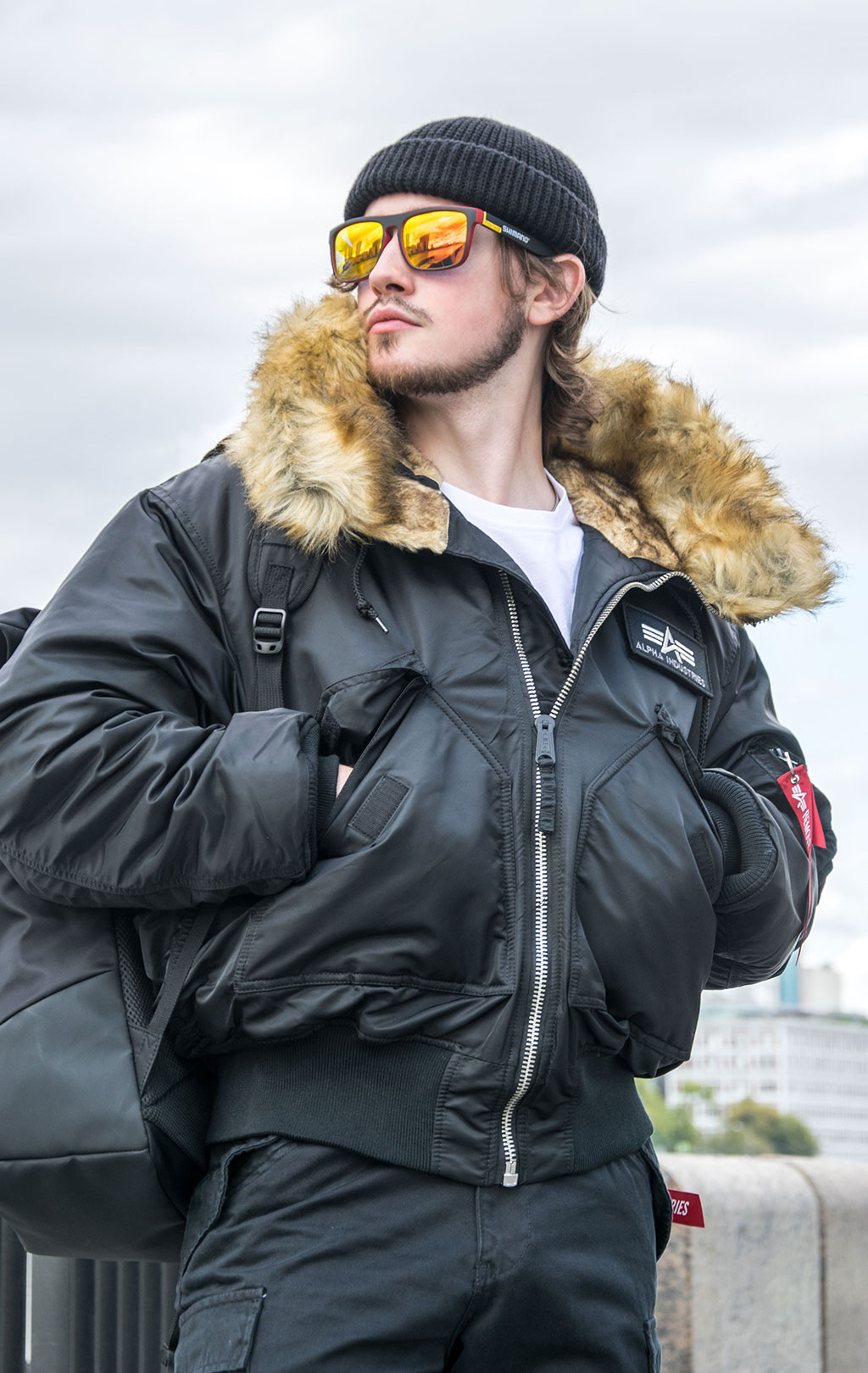 Alpha industries hooded jacket store