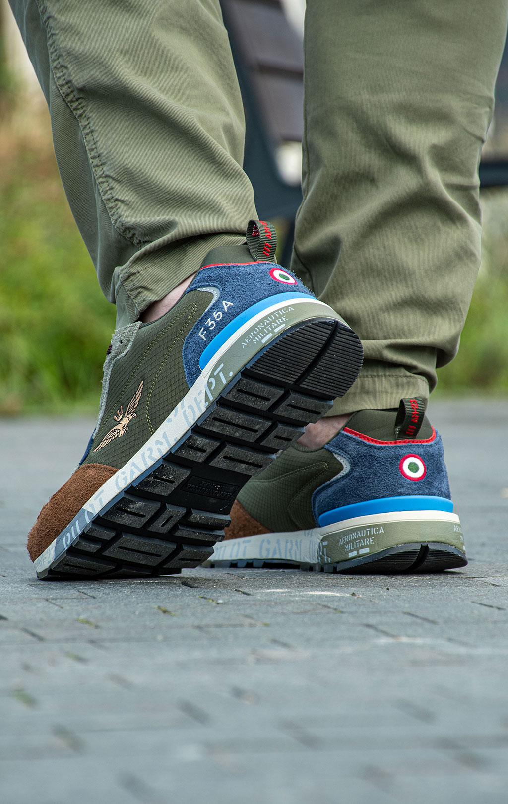 Кроссовки AERONAUTICA MILITARE замша FW 25/26/CN multicolor verde (SC 0276) 