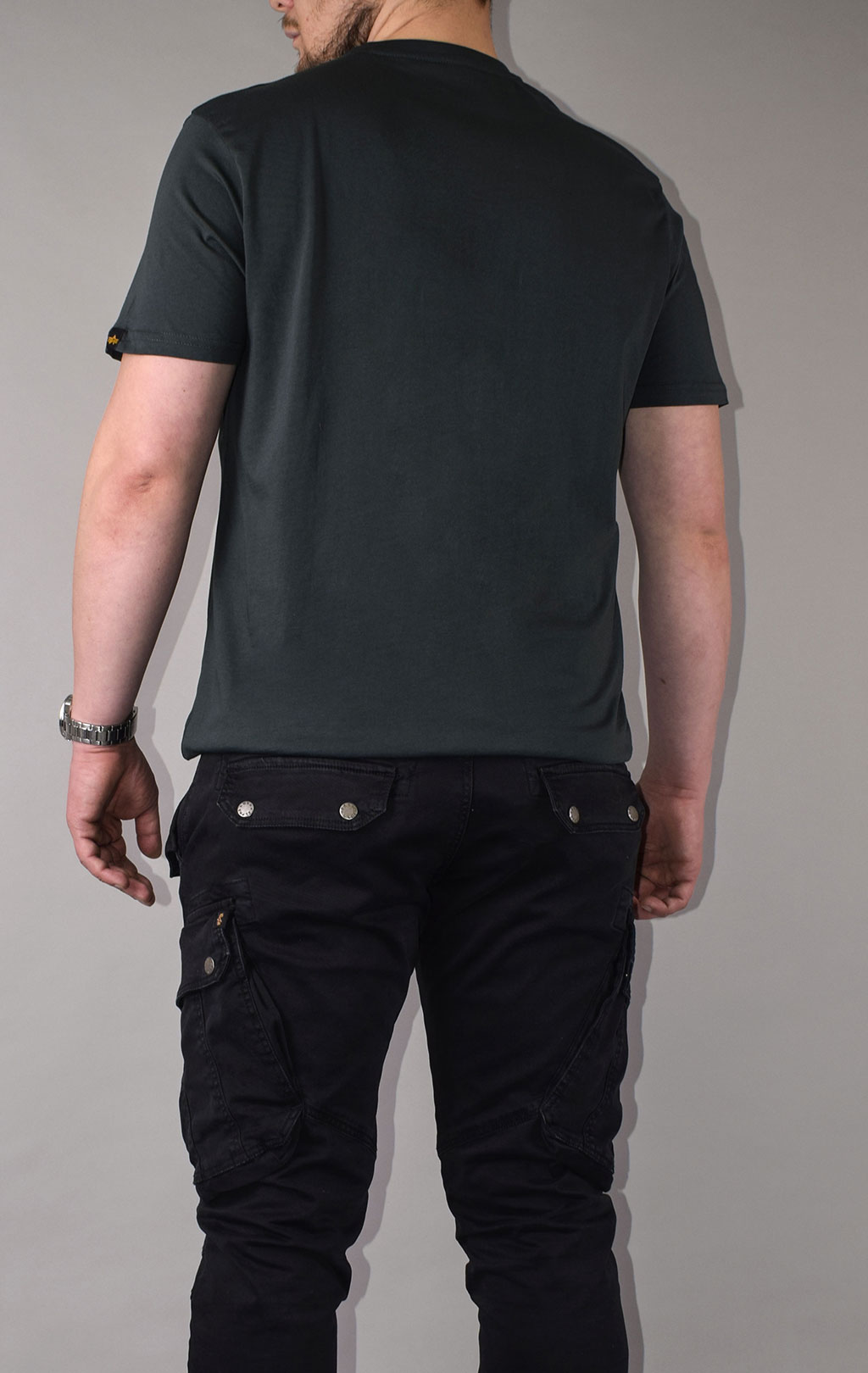 Футболка ALPHA INDUSTRIES BASIC T big size dark petrol 