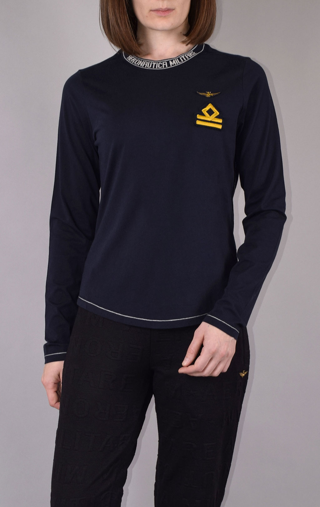 Женский лонгслив AERONAUTICA MILITARE FW 19/20 blue navy (TS 1686) 